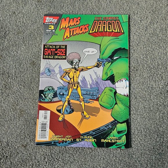 "Mars Attacks Vs. The Savage Dragon" Topps January 1997 Comic 3 of 4. - Picture 1 of 6
